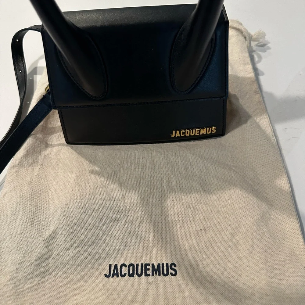 Jacquemus Black Leather Mini Top-Handle Shoulder Bag - Picture 4 of 6
